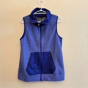 Under Armour Purple Fitted ColdGear Zip-Up Fleece Vest – Size Medium EUC